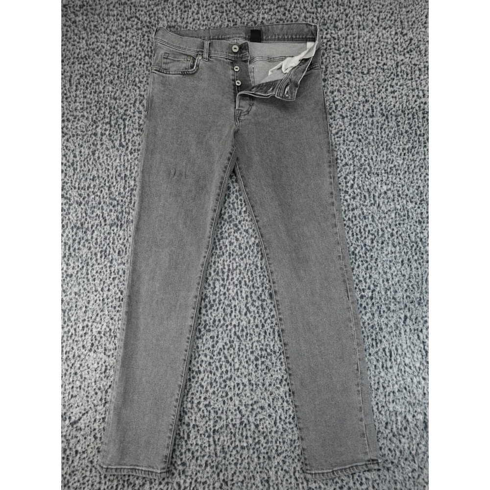 H&M Slim Denim Jeans Mens Size 30 Gray Good Button Fly Cotton Blend 0400342 6